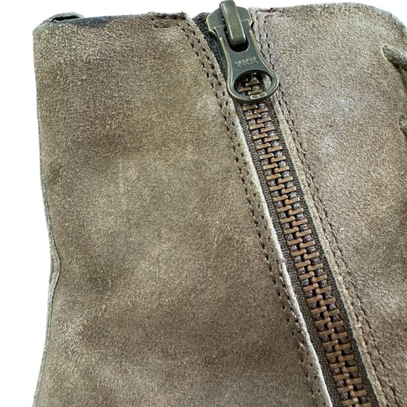 Kork-Ease Catalina Combat Stacked Heel Leather Lace-Up Side Zip Booties Size 10M - Picture 15 of 16